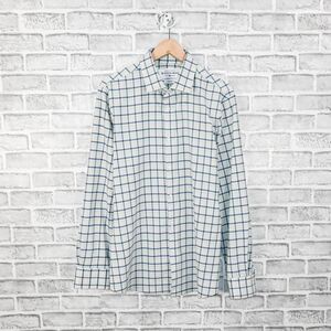 Mizzen+Main Blue and White Checkered Casual Button Down Shirt